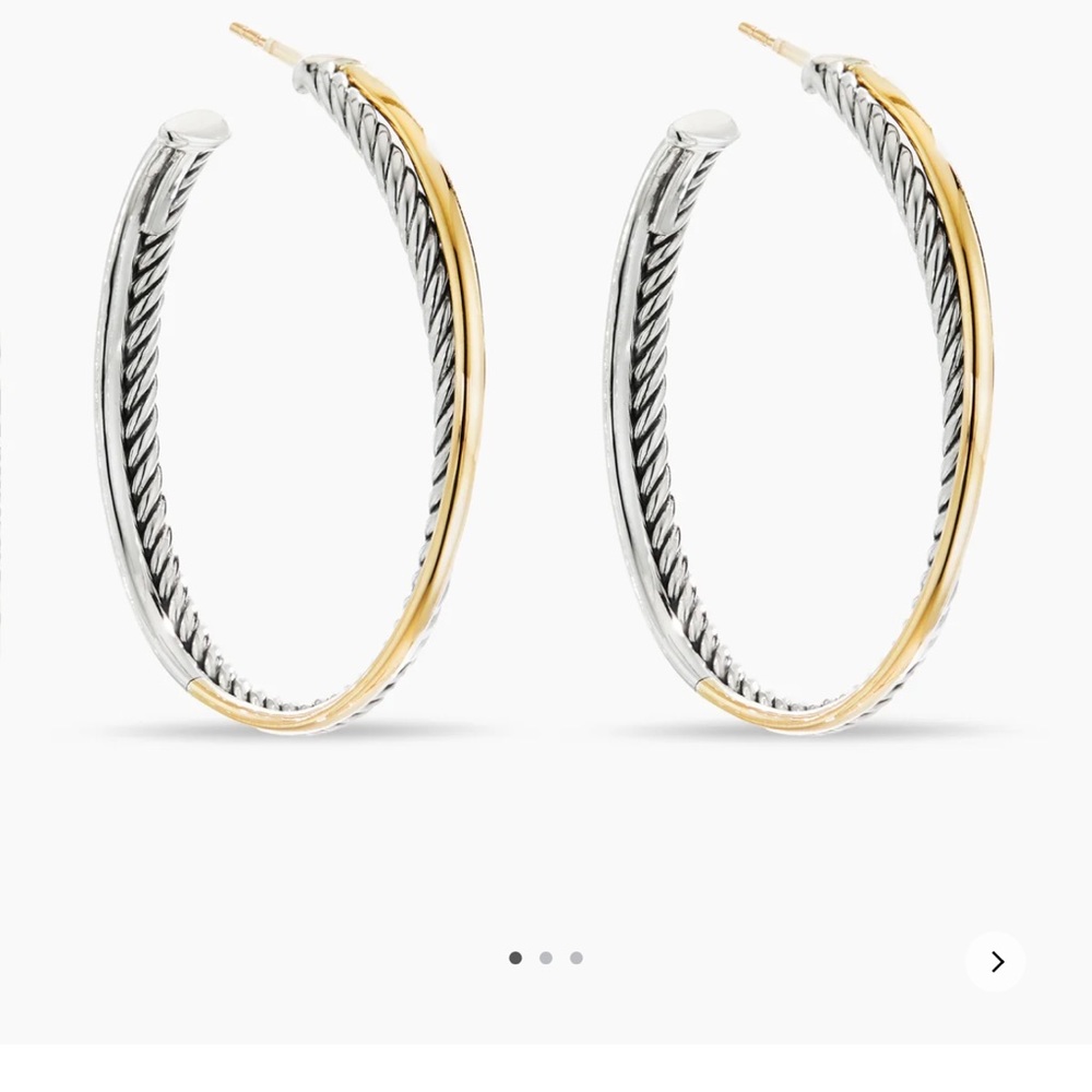 David Yurman Crossover Hoop Earrings